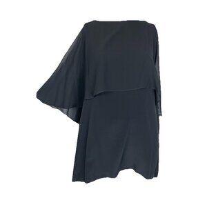 NWT Nos Doncaster Collection Silk Boxy Drape Angel Sleeve Blouse Lagenlook